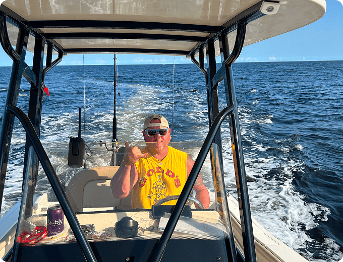 Boating adventure on a sunny day